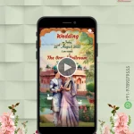 W4615 Rajasthani 3D Door Theme Wedding Invite