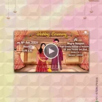 W3790-Royal Caricature Wedding Invite