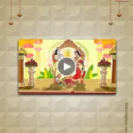 W3580-South Indian Telugu 3D Pop Up Book Video Invite