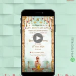 W1652 South Indian Upanayanam 3D Envelope Invite