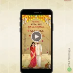 W1169 Caricature South Indian Wedding Invite