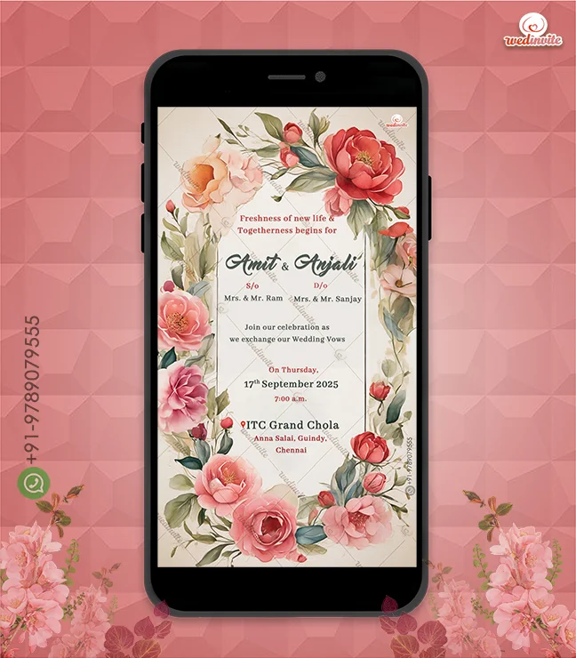 Wedinvite_ Wedding Wedding Card W3880-Wedding Digital Card - Image 1