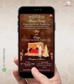 W4255 Caricature Northindian Wedding Invite - Image 4