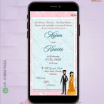 W3900-Couple Theme Wedding Invite