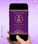 W7782 Purple Themed Invite - Image 2