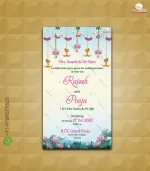 W3935-Lotus Theme Wedding Invite - Image 2