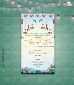 W3945-Lotus Themed Wedding Invite - Image 2
