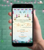 W3945-Lotus Themed Wedding Invite