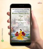 W4245 Caricature North Indian Royal Event Based Invite - Image 5