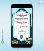 W4340 Blue Themed Wedding Digital Cards - Image 3