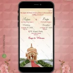 W3970-Mughal Themed Wedding Digital Invite