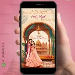 W4055-Caricature - Palace Theme Wedding Invite