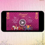 W0990 Rajasthani Gujarati Wedding Invitation