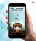 W4245 Caricature North Indian Royal Event Based Invite - Image 4