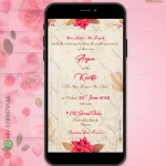 W4085-Flower Themed Wedding Invite