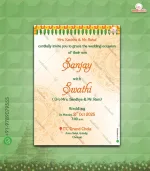 W9721-Traditional South Indian Wedding Invite - Image 2