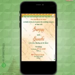 W9721-Traditional South Indian Wedding Invite