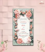 W1212-Floral Wedding Invite - Image 2