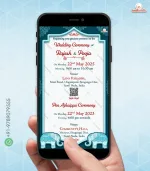 W4340 Blue Themed Wedding Digital Cards - Image 4