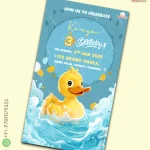 W4820 Duck Themed Birthday Invite