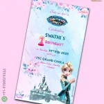W4825 Frozen Themed Birthday Invite