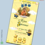 W4840 Minions Themed Invite