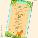 W4850 Simba Theme Digital Invite
