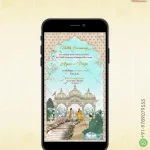 W9098 Mughal Theme Haldi Invite