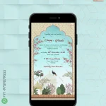 W8054 Mughal Themed Wedding Invite