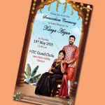 W5085 Traditional South Indian Valaikappu Invite