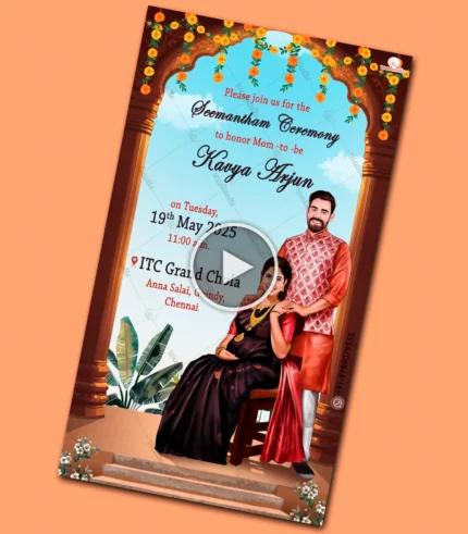Tamil Valaikappu digital invitation