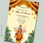 W6045 Traditional Mata Ki Chowki Invitation