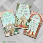 W6065 Traditonal Mughal Theme Invite