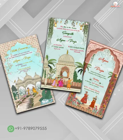 W6065 Traditonal Mughal Theme Invite