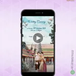 W1543 Buddhist-themed Caricature Wedding Invite