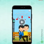 W1086 Funny Cartoon North Indian Wedding Invite