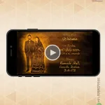 W1059 Islamic Sand Art Nikah Invite