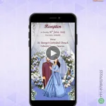 W1099 Western Style Caricature Wedding Invite