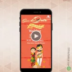 Funny Cartoon Brahmin Wedding Invite
