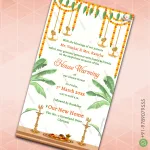 W1151 South Indian House Warming Invitation