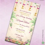 W8129 Traditional South Indian Ear Piercing Invite