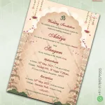 W0891 Peach Theme Wedding Digital Card