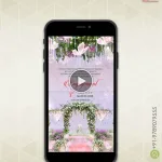 W1064 Enchanted Garden Theme Engagement Invitation