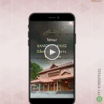 W0623 Royal 3D Envelope House Warming Invite