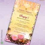 W7629 Elegant Haldi Digital Card