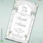 W0873 Trendy Save The Date Invite