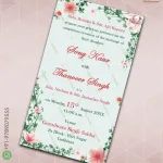 W2338 Floral themed Invite