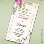 W2088 Flower Theme Digital Card