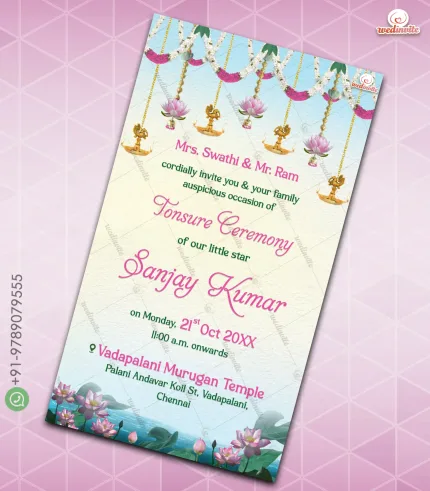 W9518 Lotus Theme Tonsure Ceremony