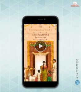 House warming invitation video for Griha Pravesh ceremony